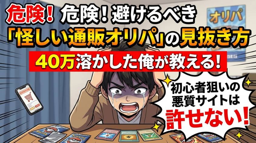 危険！避けるべき怪しい通販オリパの見抜き方の画像