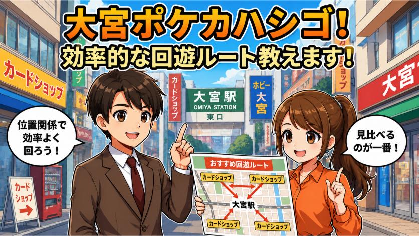 大宮でポケカオリパ店舗を回るおすすめルートの画像