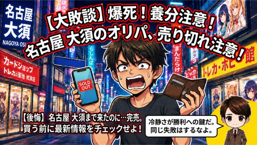 名古屋大須のポケカオリパは販売状況を確認して選ぼうの画像