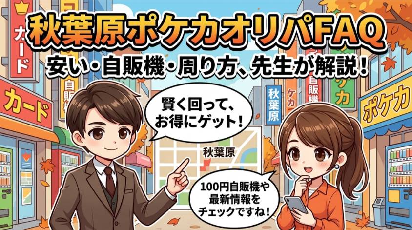 秋葉原のポケカオリパに関するよくある質問【FAQ】のイラスト