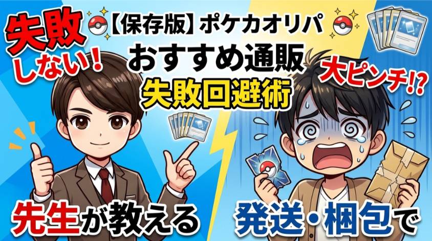ポケカオリパ通販で失敗しないための発送・梱包の注意点