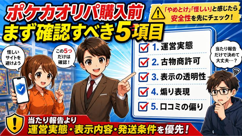 オリパ購入前の確認すべき5項目の画像