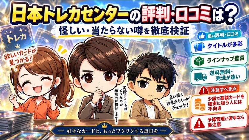 日本トレカセンターの評判・口コミは?怪しい・当たらない噂を徹底検証の画像