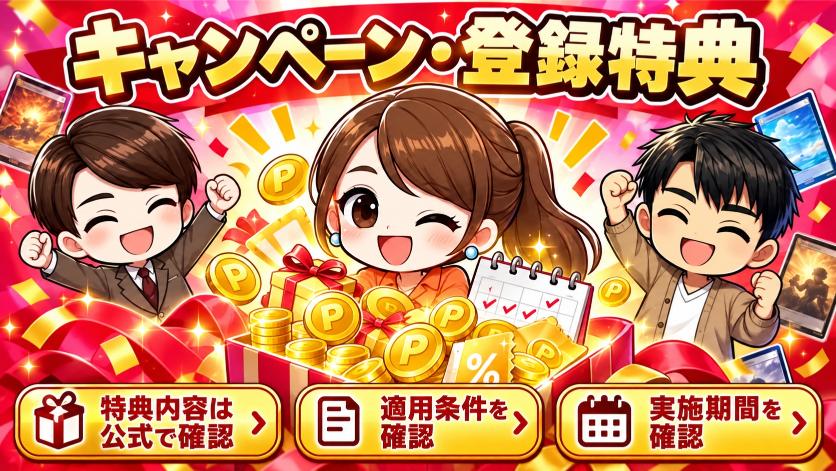 日本トレカセンターのキャンペーン・登録特典・ログインボーナスの画像